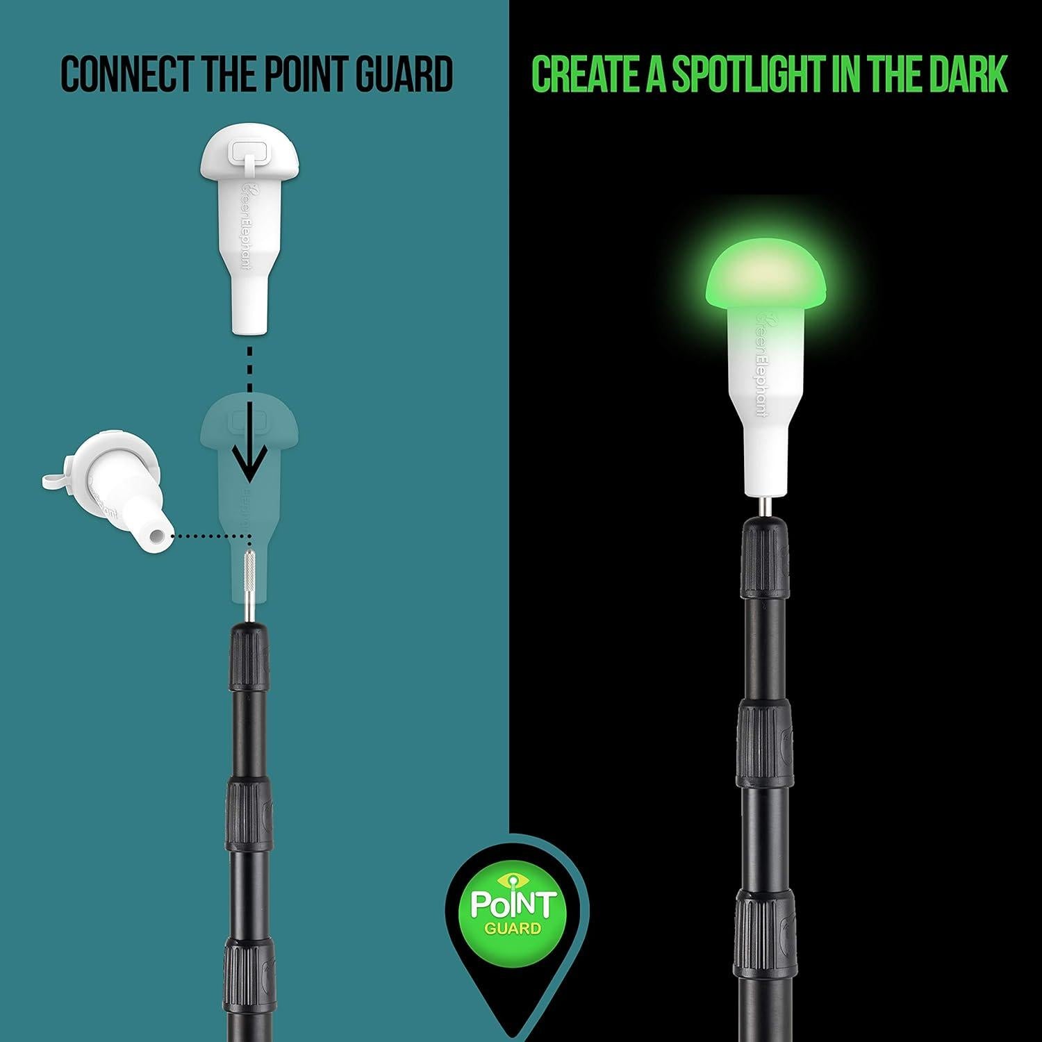 Luz de Poste LED Guardián ELEFANTE VERDE Recargable USB 117.7g