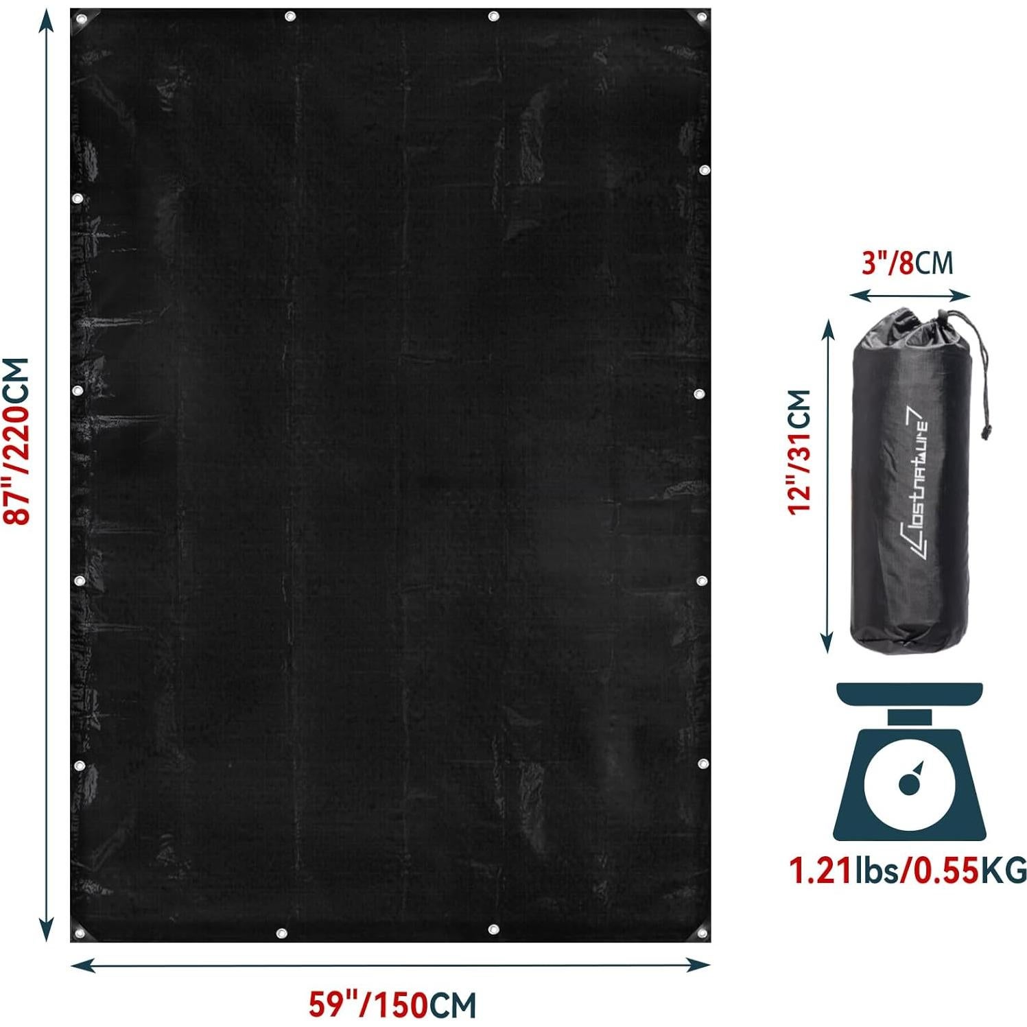 Lona Impermeable Clostnature 220x150 cm para Camping