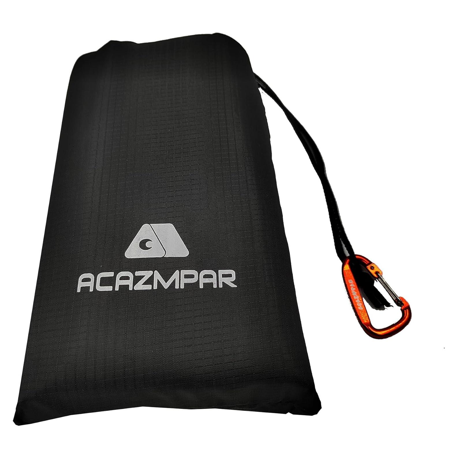 Toldo de Camping Acazmpar Impermeable 200x140 cm Negro