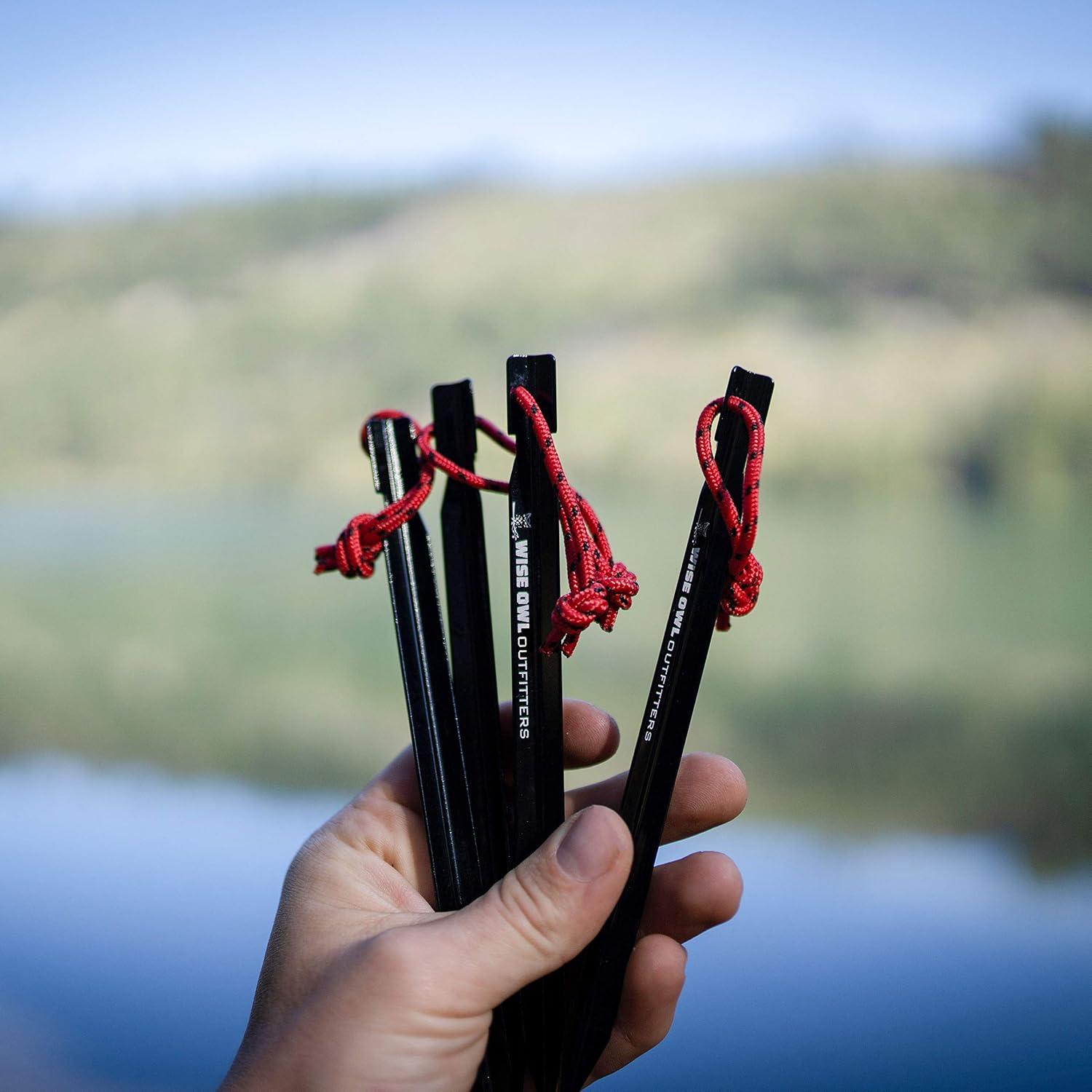 Estacas de Camping Wise Owl Outfitters - Aluminio 16 Piezas