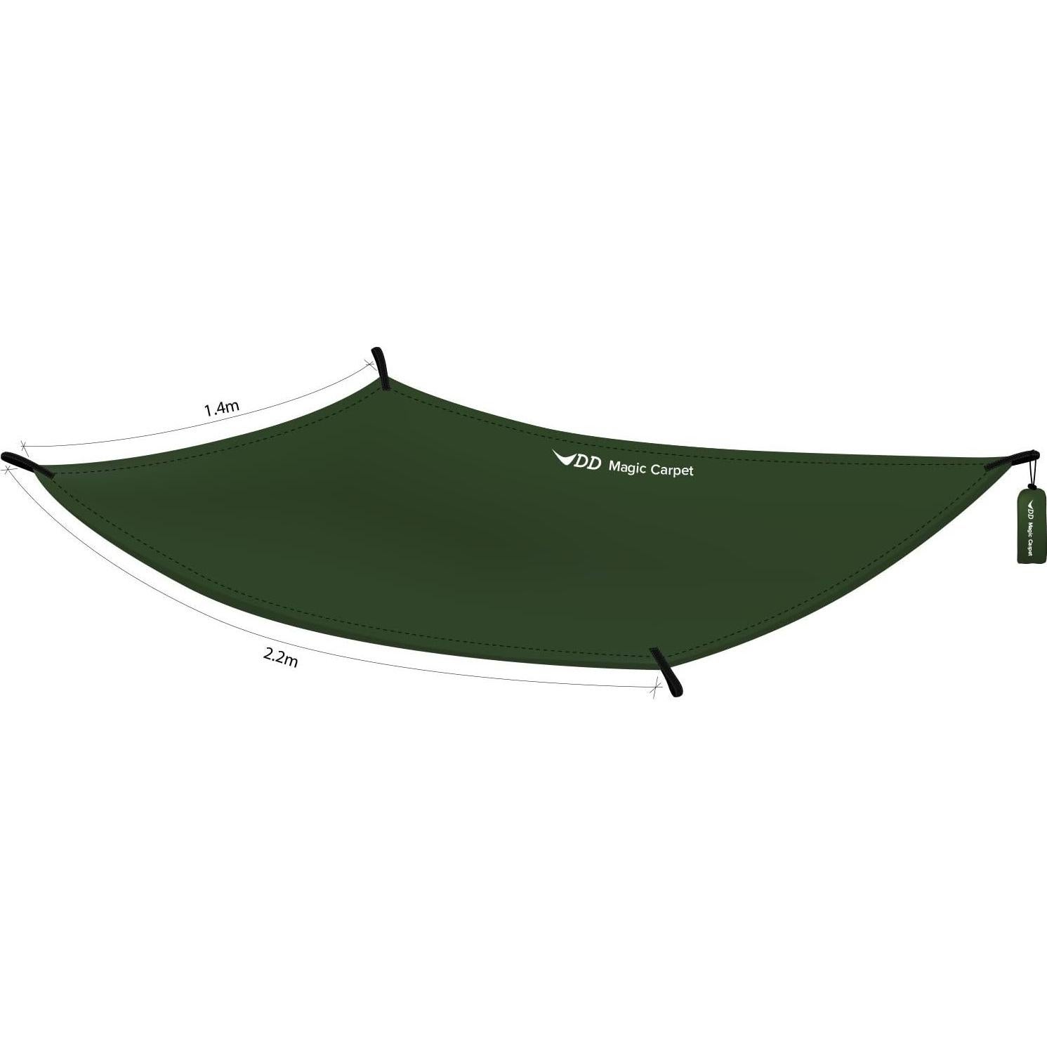 DD Hammocks Magic Carpet XL Lona Impermeable 2.2x1.4m Verde Oliva