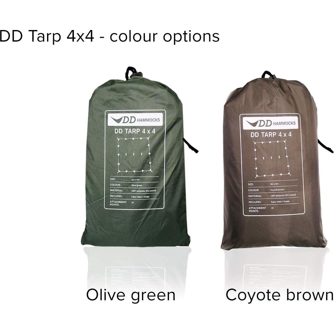 Lona DD Tarp 4x4 Marrón Coyote - 4m x 4m Impermeable