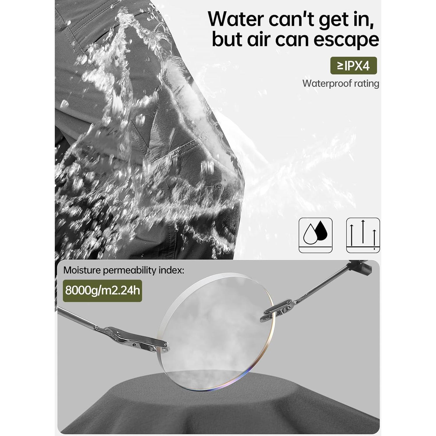 Pantalones de Carga Impermeables FREE SOLDIER para Hombre 30W x 30L