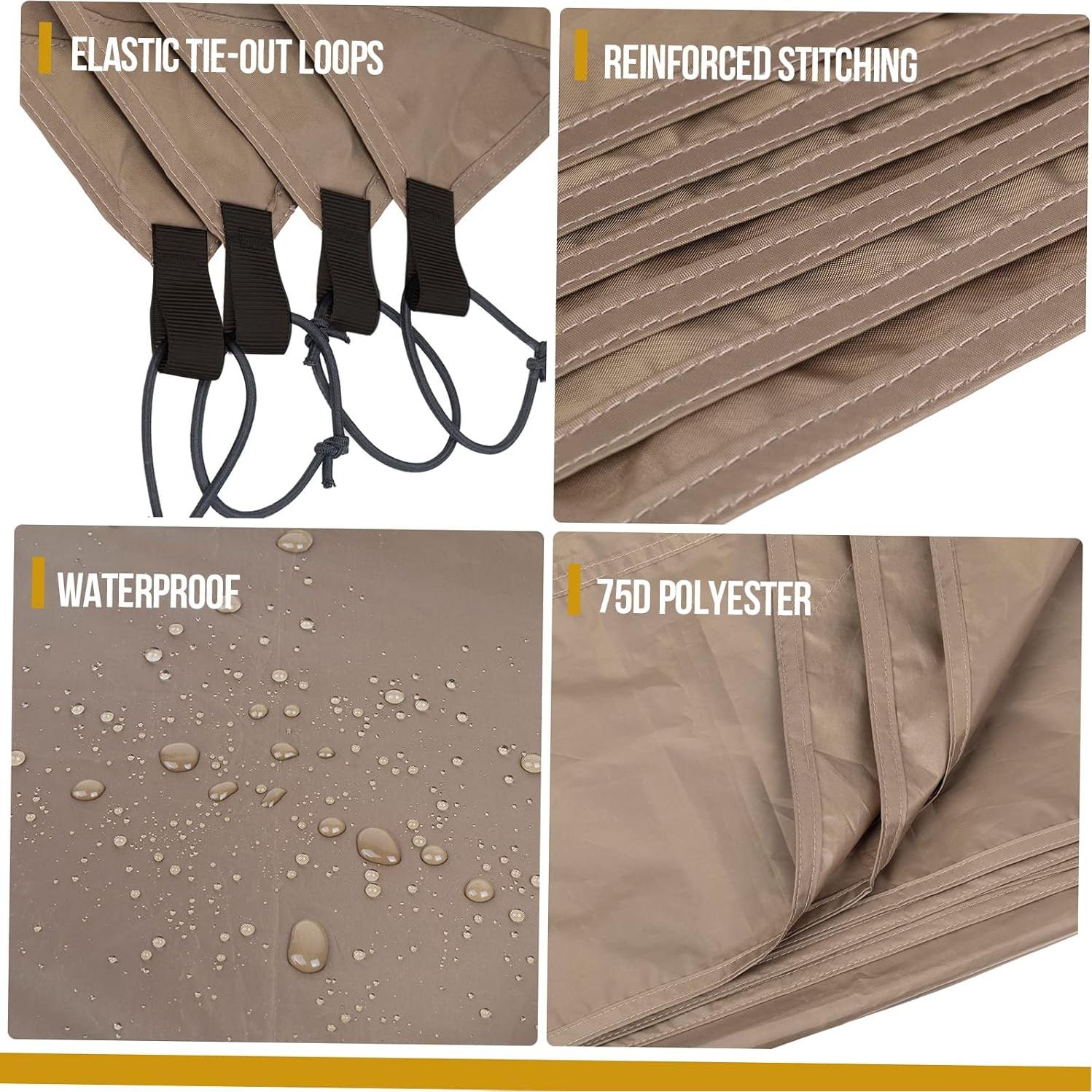 OneTigris Tarp Impermeable 239x239cm para Camping y Playa