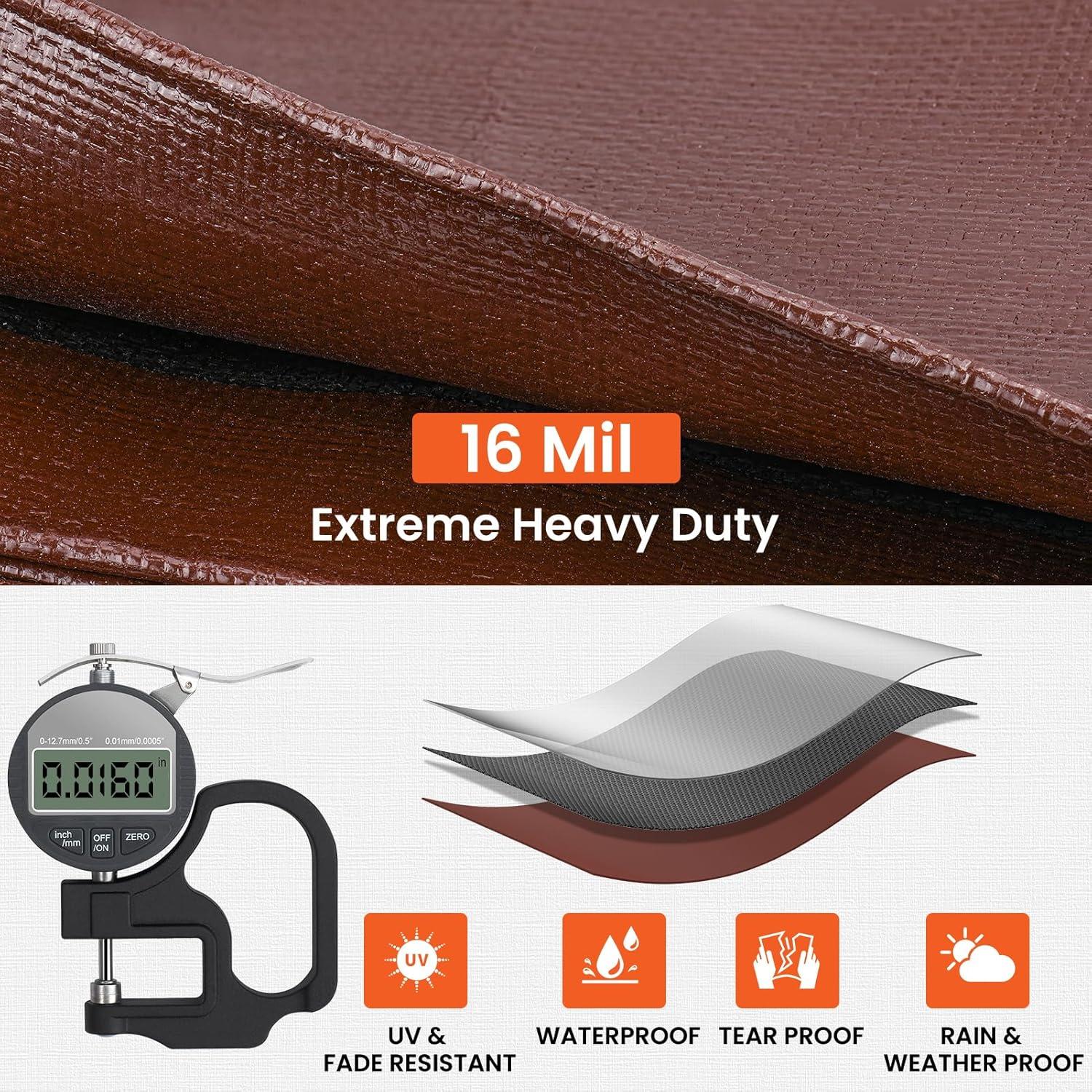 Lona Impermeable Winpull 3.05x3.66m 16 Mil Resistente UV