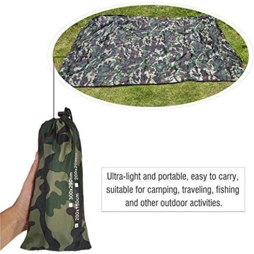 Lona de Camping Impermeable Alomejor 2x1.5m Camuflaje
