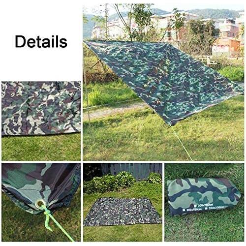 Lona de Camping Impermeable Alomejor 2x1.5m Camuflaje