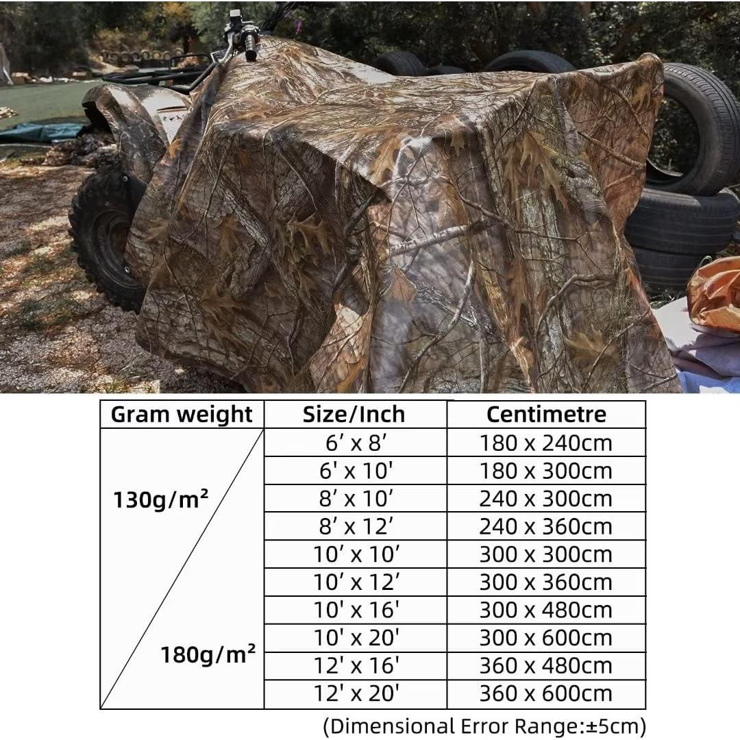 Lona Impermeable LOOGU 3.05x4.88m Camuflaje Árbol 10mil