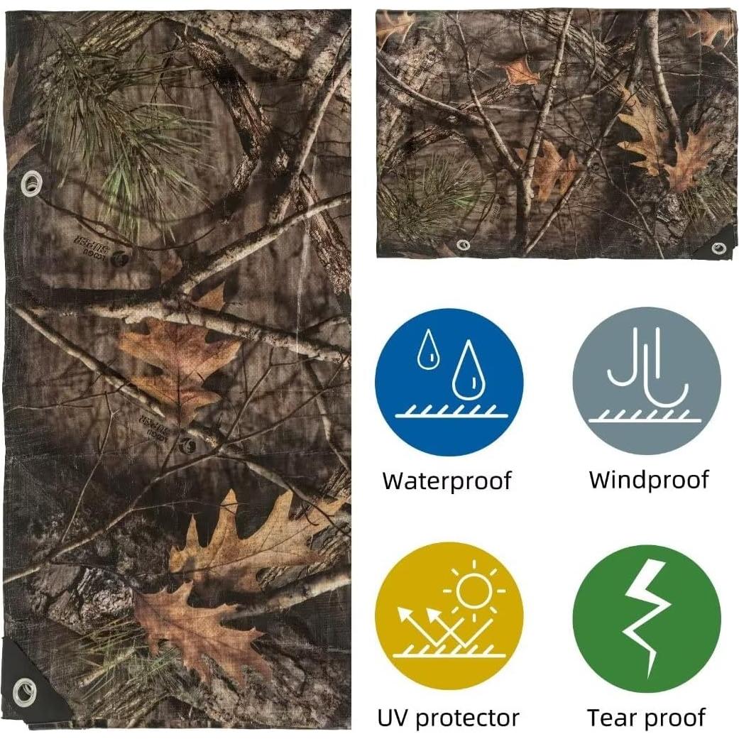 Lona Impermeable LOOGU 3.05x4.88m Camuflaje Árbol 10mil