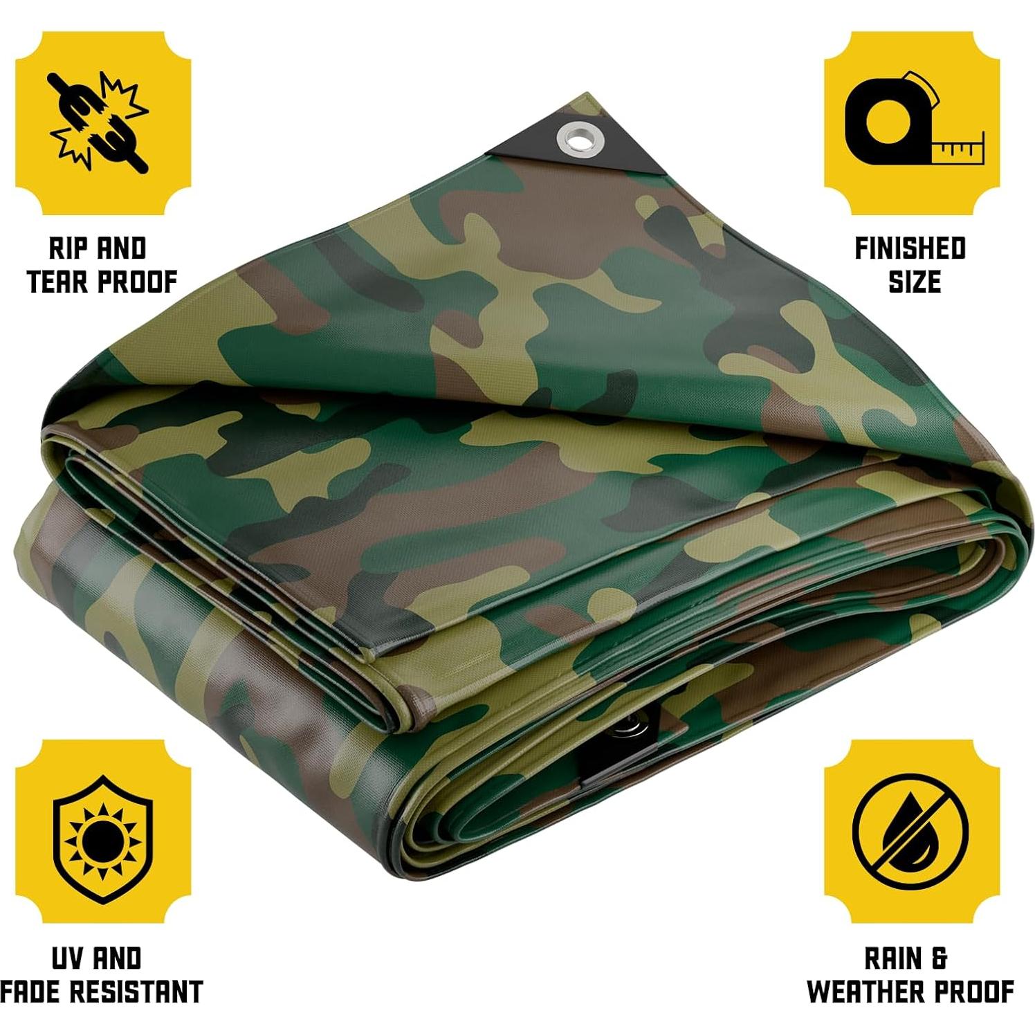 Lona Impermeable Core Tarps 1.83x2.44m Camuflaje 20 Mil