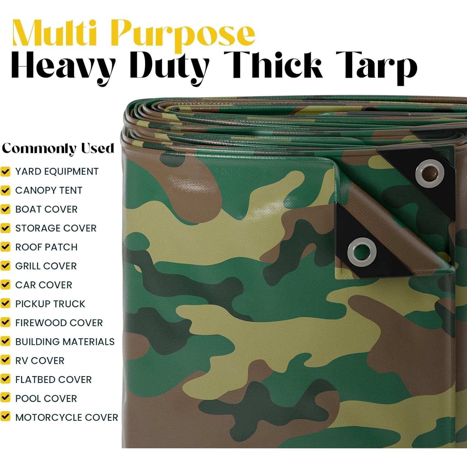 Lona Impermeable Core Tarps 1.83x2.44m Camuflaje 20 Mil