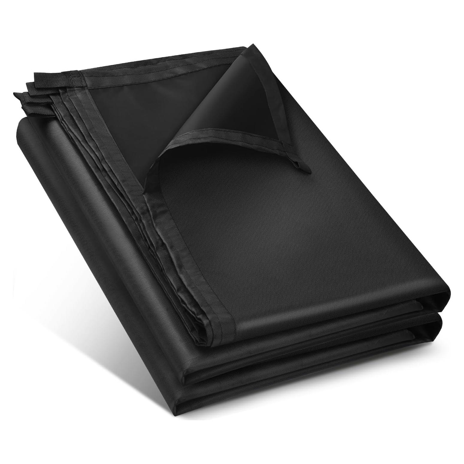 Cubierta de Lona Impermeable Honsaifau 1.52m x 1.83m Negra