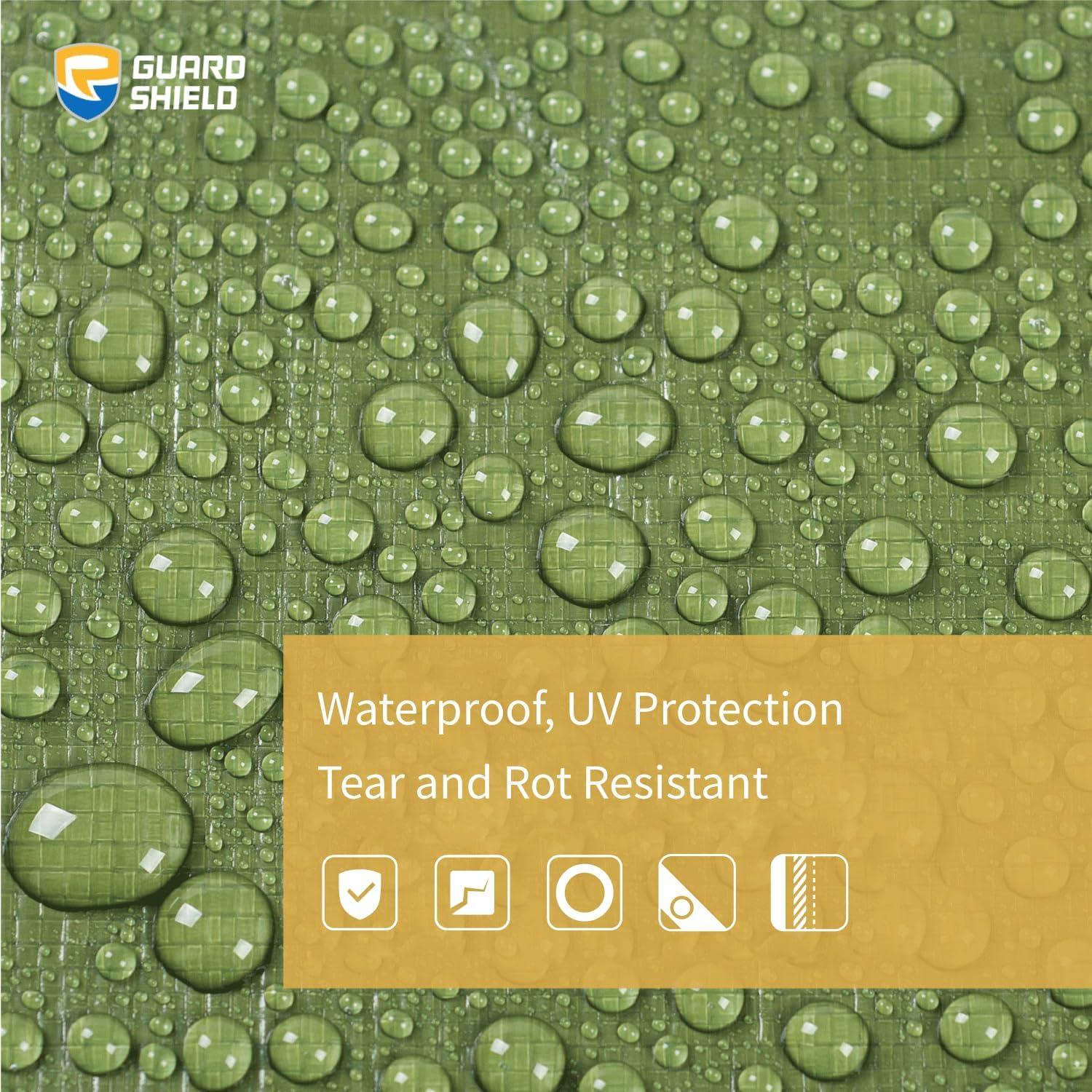 Lona de Protección Pesada GUARD SHIELD 2.44x3.05m Verde Impermeable