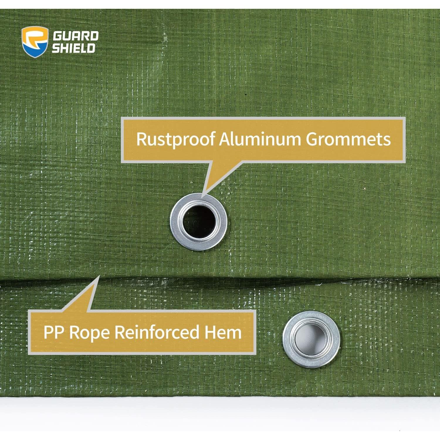 Lona de Protección Pesada GUARD SHIELD 2.44x3.05m Verde Impermeable