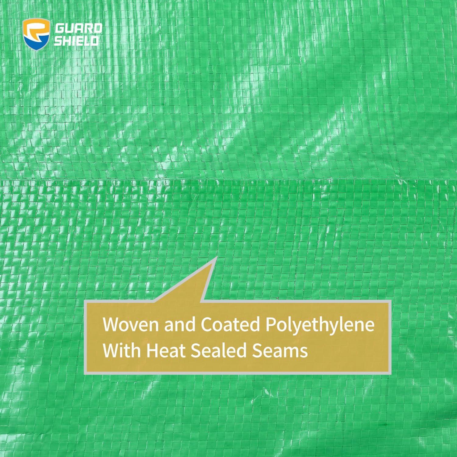 Lona Impermeable GUARD SHIELD 10x12 ft Verde Plata 6mil