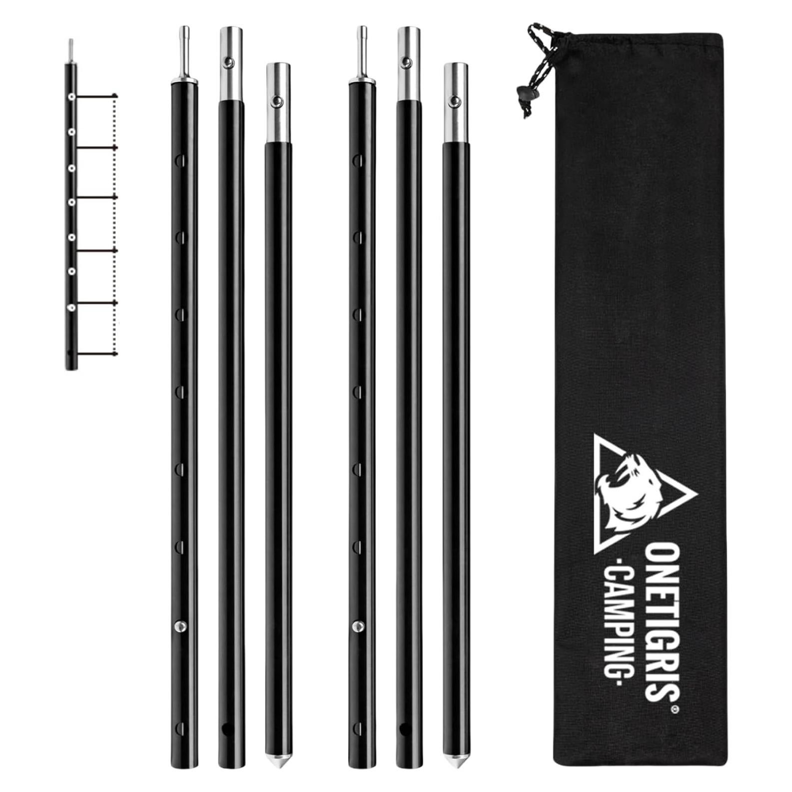 Postes Telescópicos Ajustables OneTigris - Juego de 2 Aluminio 160 cm