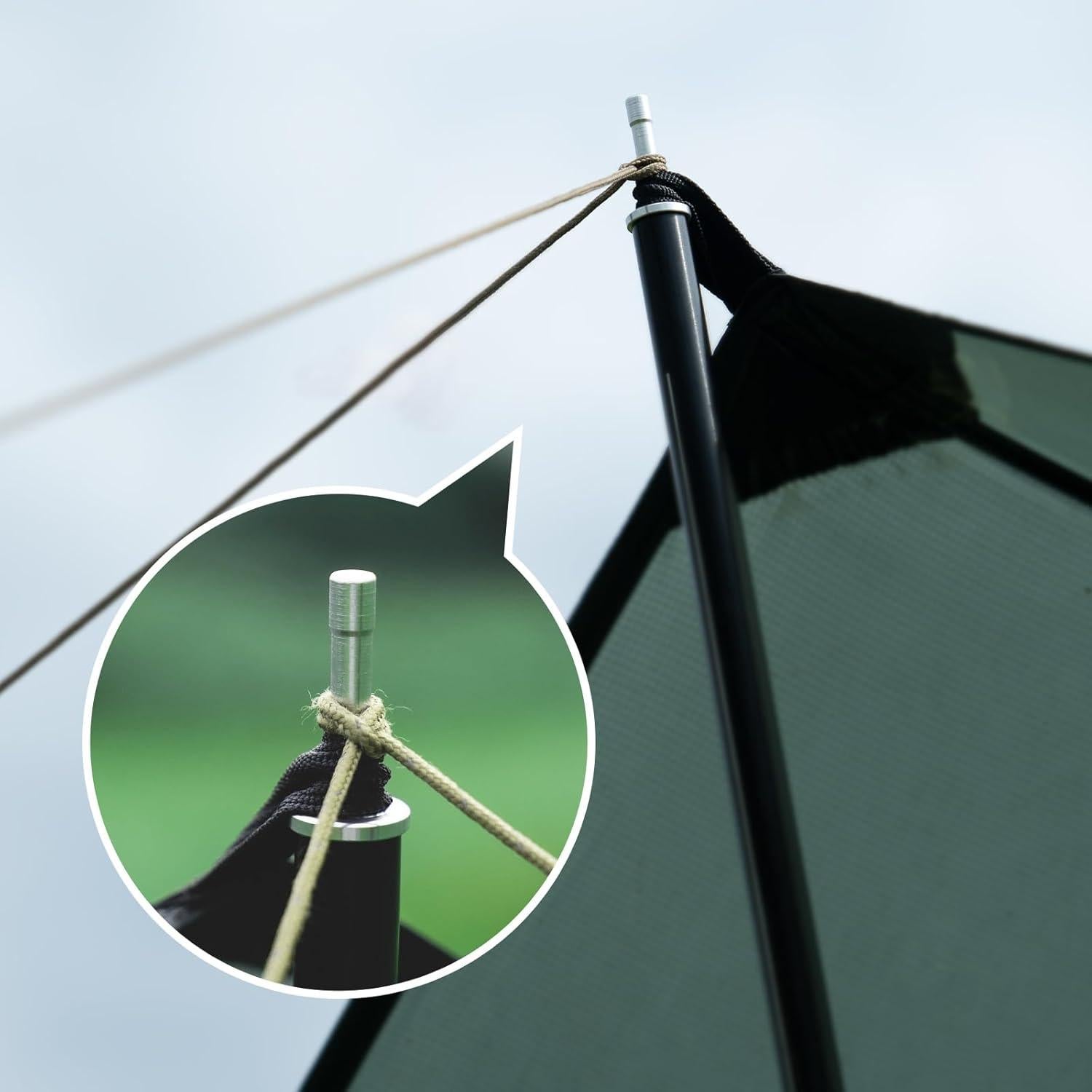 Postes Telescópicos Ajustables OneTigris - Juego de 2 Aluminio 160 cm