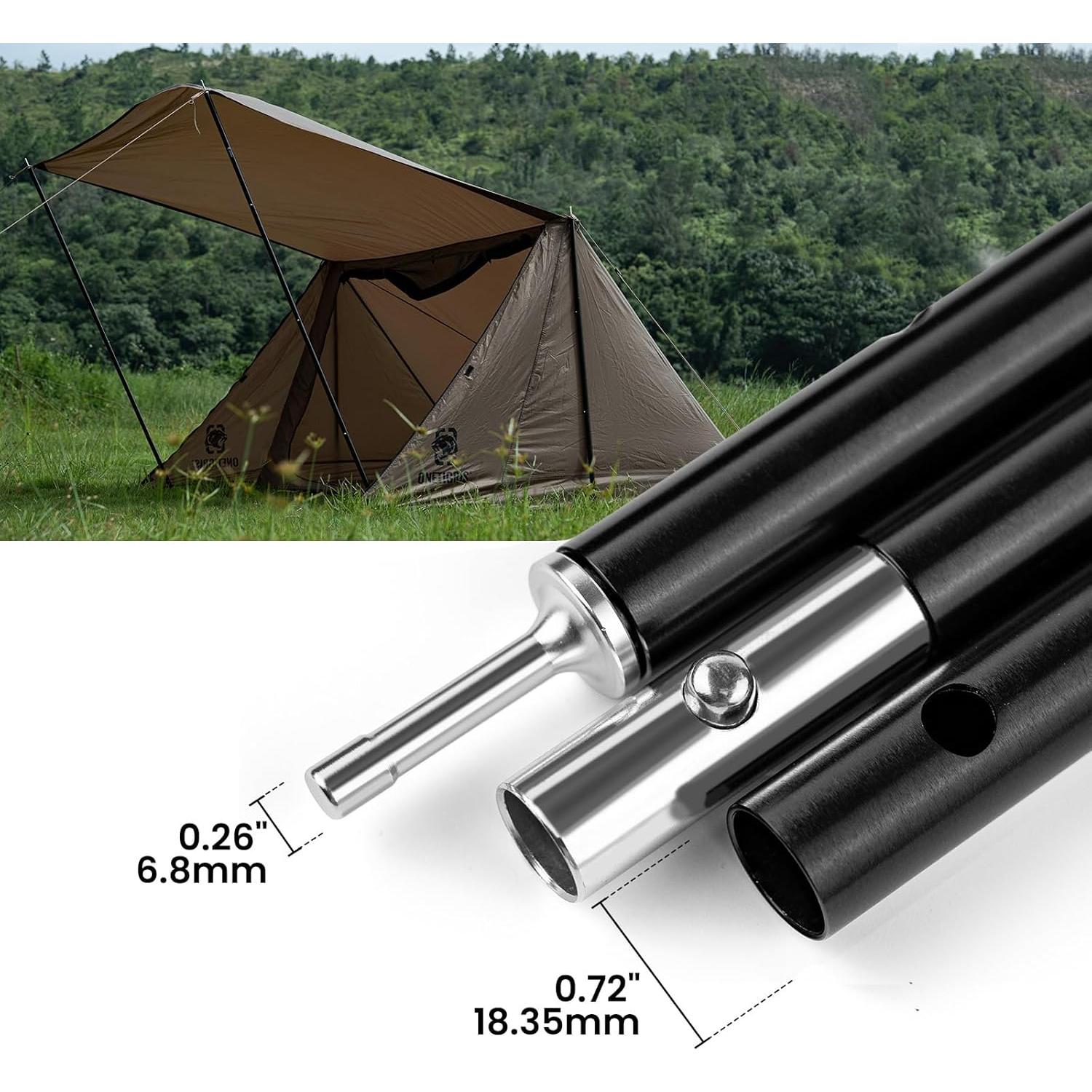 Postes Telescópicos Ajustables OneTigris - Juego de 2 Aluminio 160 cm