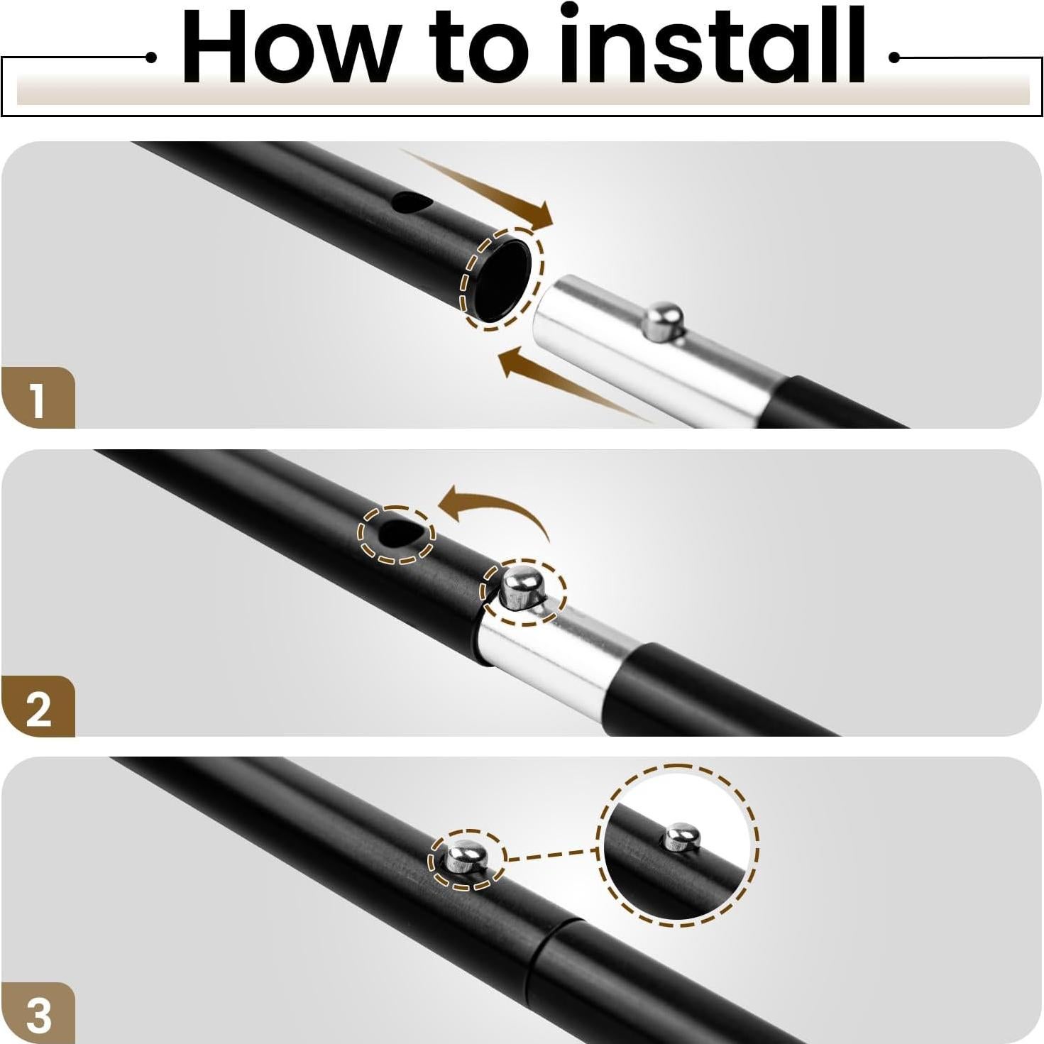 Postes Telescópicos Ajustables OneTigris - Juego de 2 Aluminio 160 cm