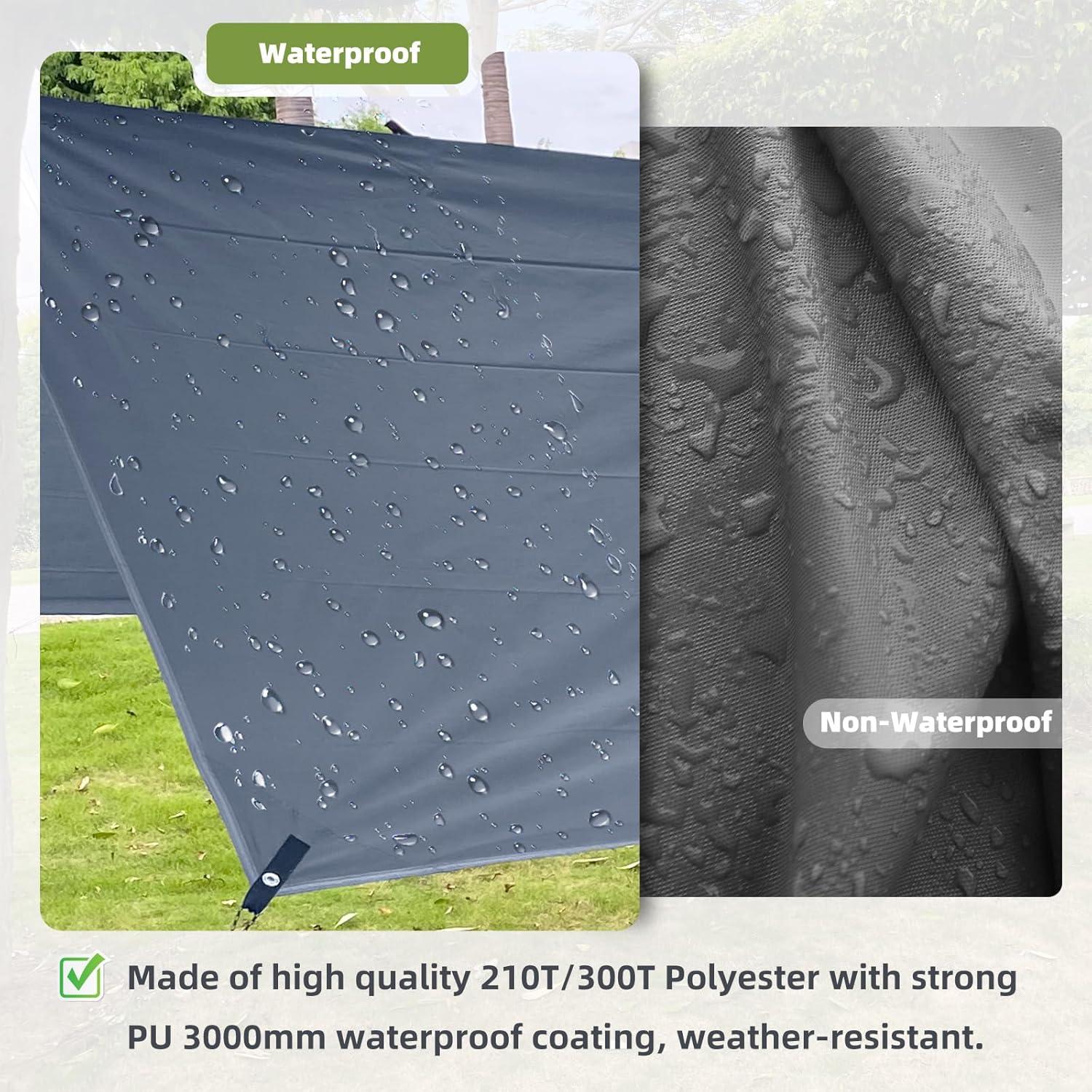 Lona Impermeable Joramoy 3x3m para Hamaca con UV 300D