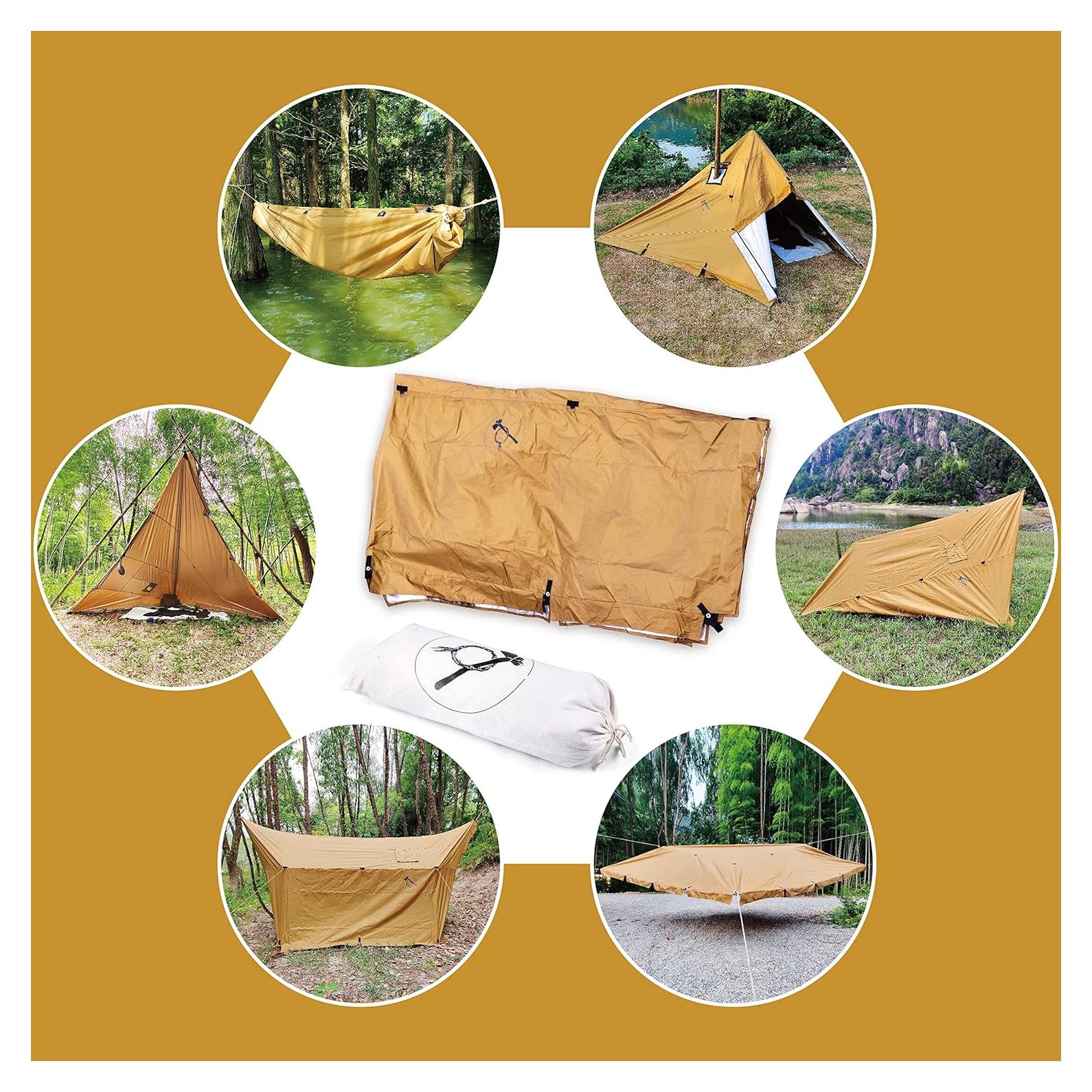 Tarp Multifuncional DALUOBO 365x365cm Impermeable para Camping