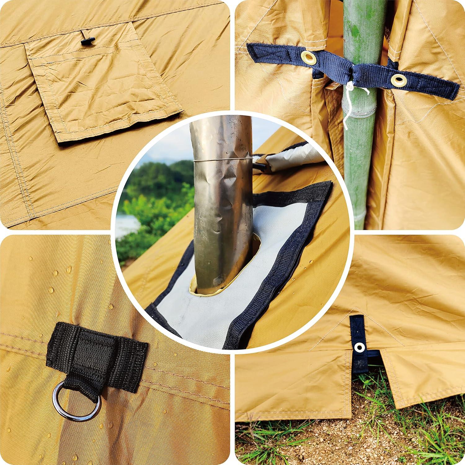 Tarp Multifuncional DALUOBO 365x365cm Impermeable para Camping