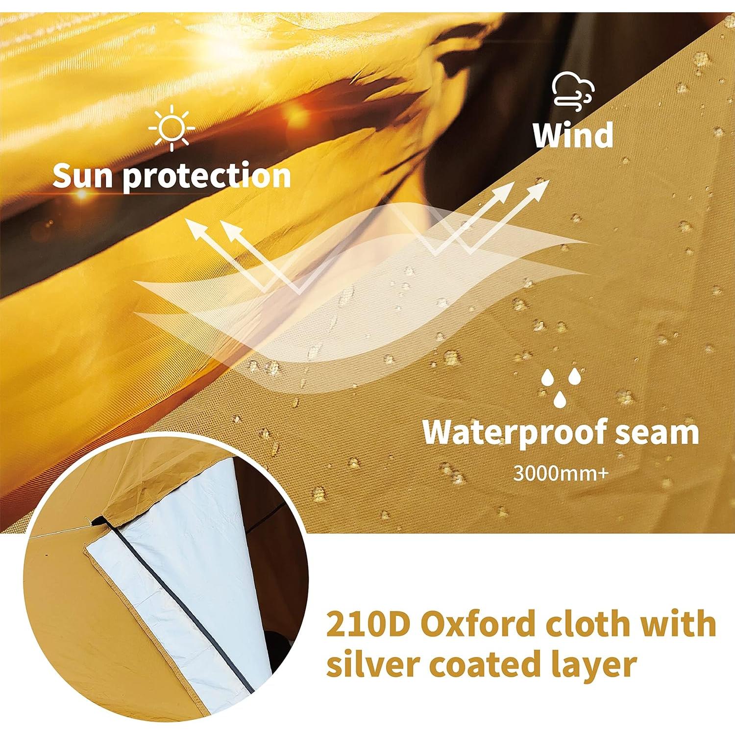 Tarp Multifuncional DALUOBO 365x365cm Impermeable para Camping