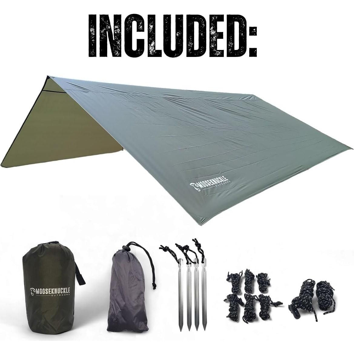 Lona de Lluvia Portátil Mooseknuckle 3.35m Impermeable Verde