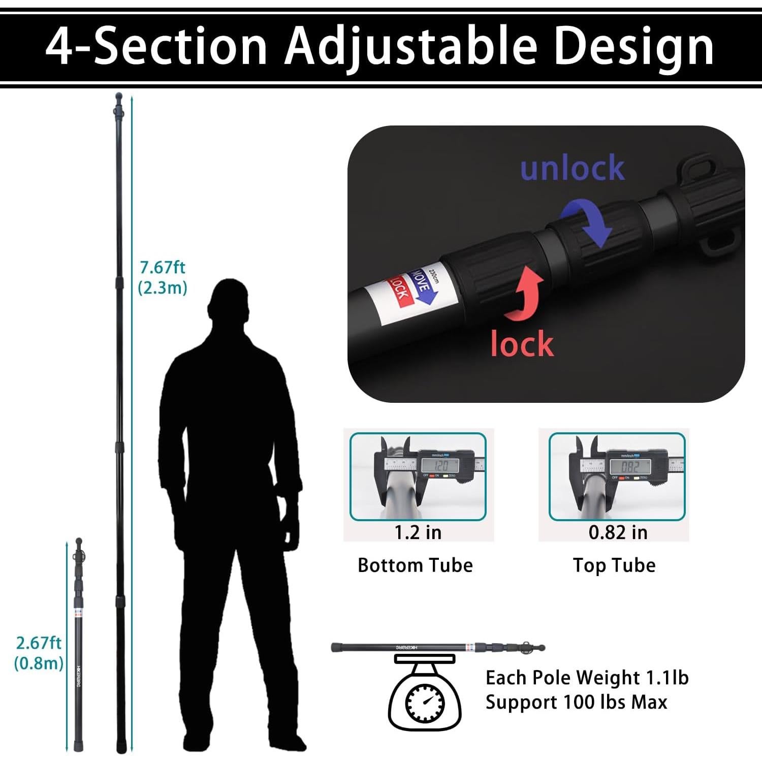 Saco de dormir para hamacas HIKRERBRO 240x130 cm + postes de aluminio 2.33m