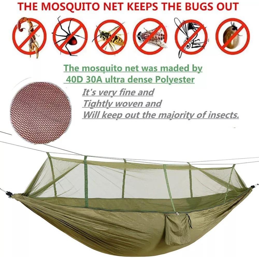 Hamaca Doble KANCOKIT con Toldo Impermeable y Red Mosquitos