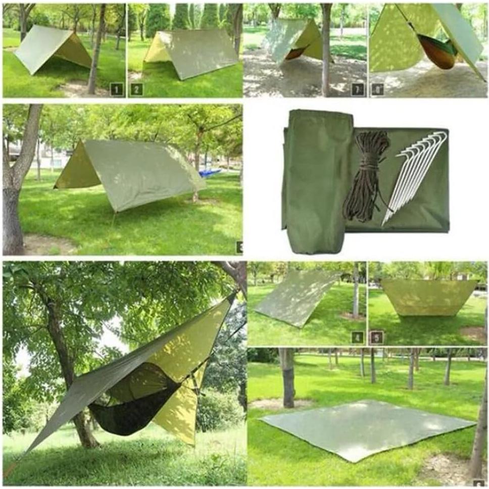 Hamaca Doble KANCOKIT con Toldo Impermeable y Red Mosquitos