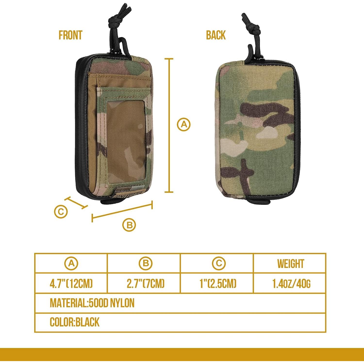 Billetera minimalista OneTigris camuflaje con cremalleras