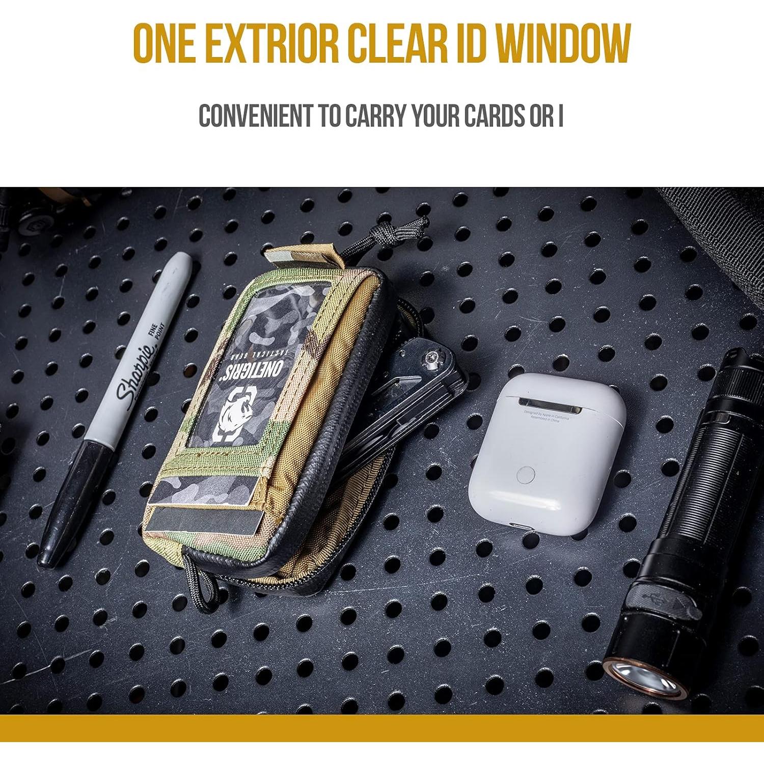 Billetera minimalista OneTigris camuflaje con cremalleras