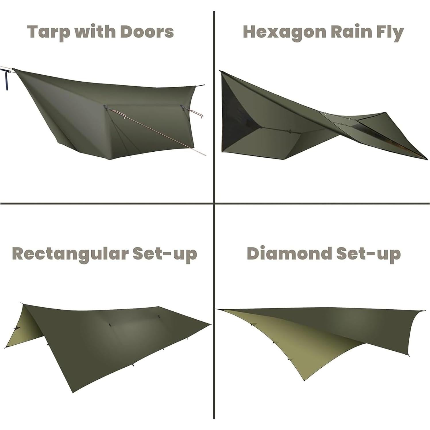 Tarp de Hamaca Onewind 12x10 pies Impermeable Ultraligero