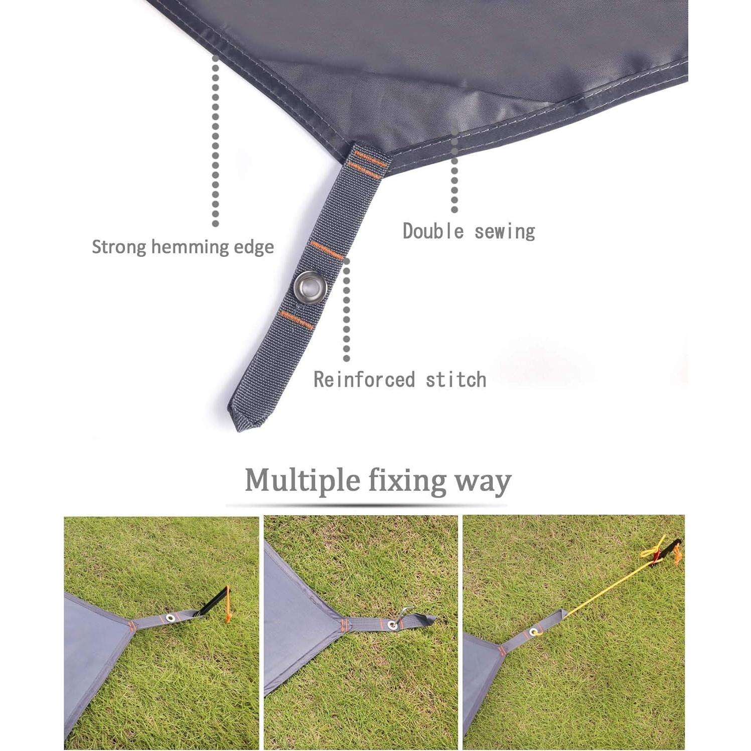 HIKEMAN Tarp Impermeable Ultraligero Hexagonal 220x260cm a 325x370cm