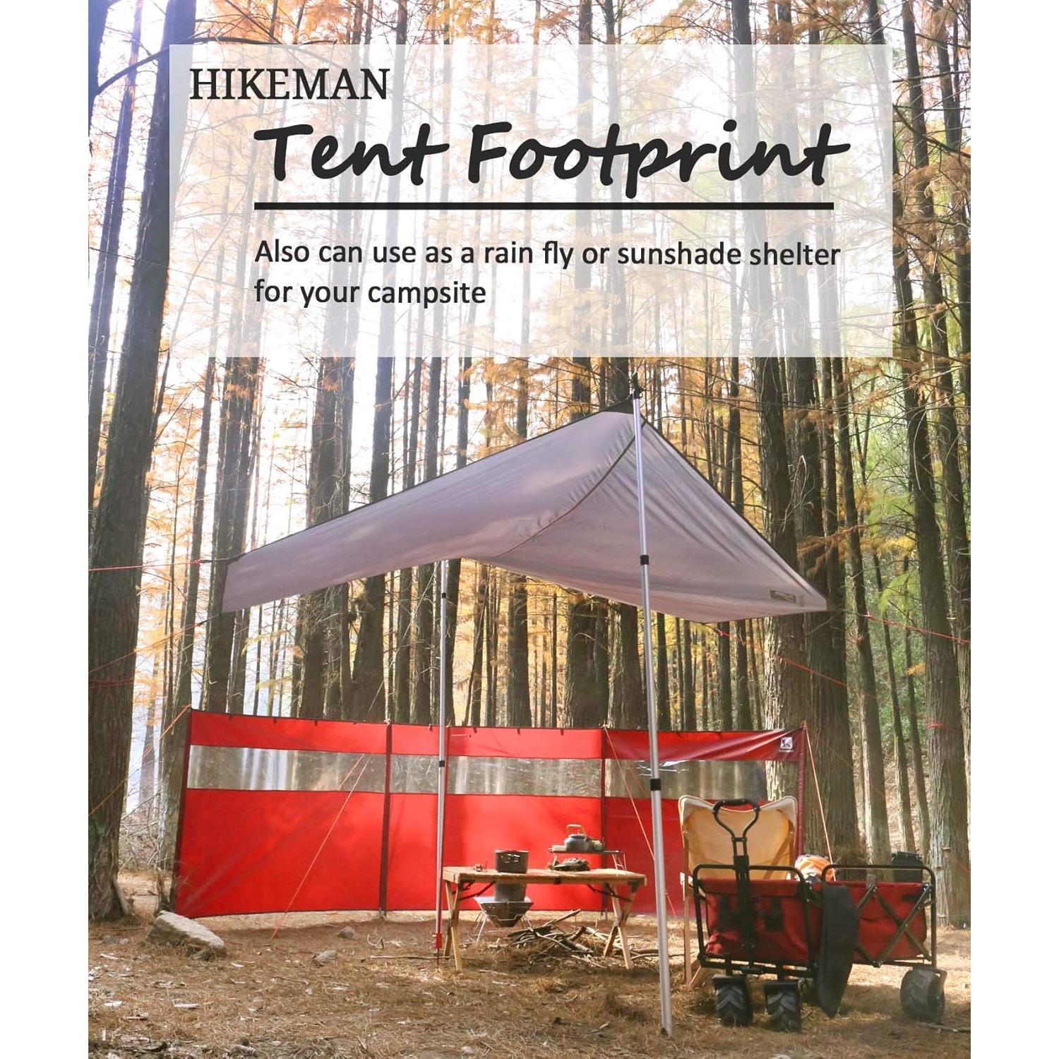 HIKEMAN Tarp Impermeable Ultraligero Hexagonal 220x260cm a 325x370cm