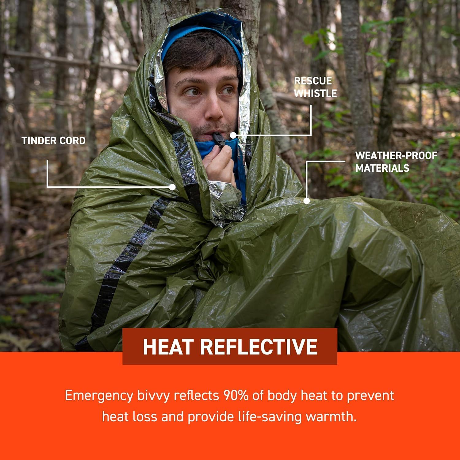 Bivvy de Emergencia S.O.L. Verde 91x213 cm Impermeable