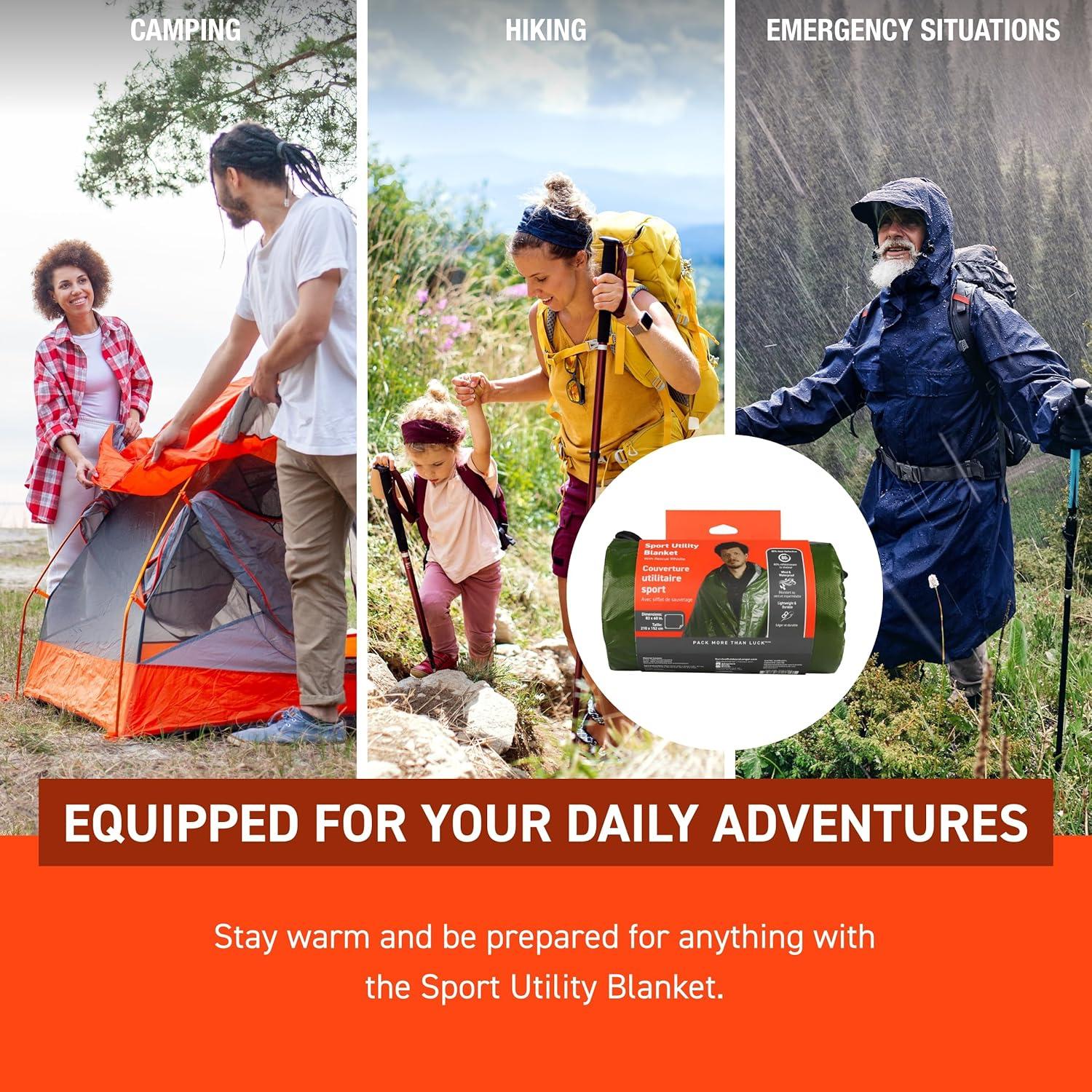 Manta de Emergencia S.O.L. Verde - Impermeable y Calentadora