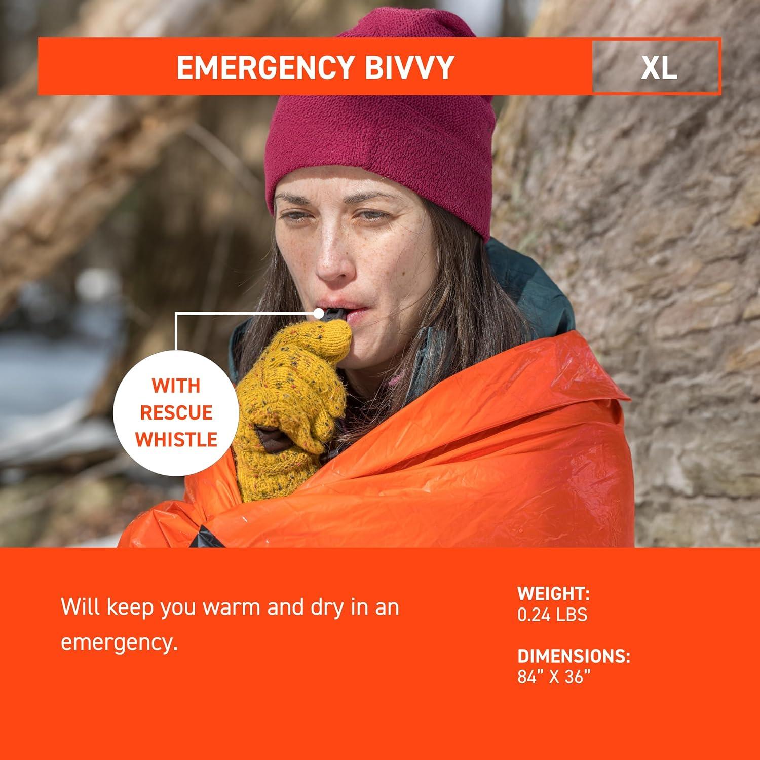 Bivvy de Emergencia XL S.O.L. - Manta Impermeable Naranja 213x152cm
