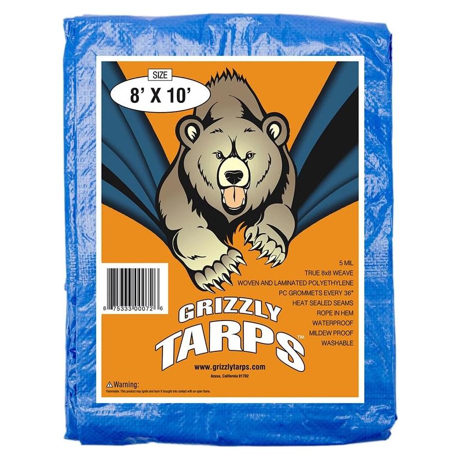 Lona Impermeable B-Air Grizzly 8x10 ft Polietileno 5 Mils