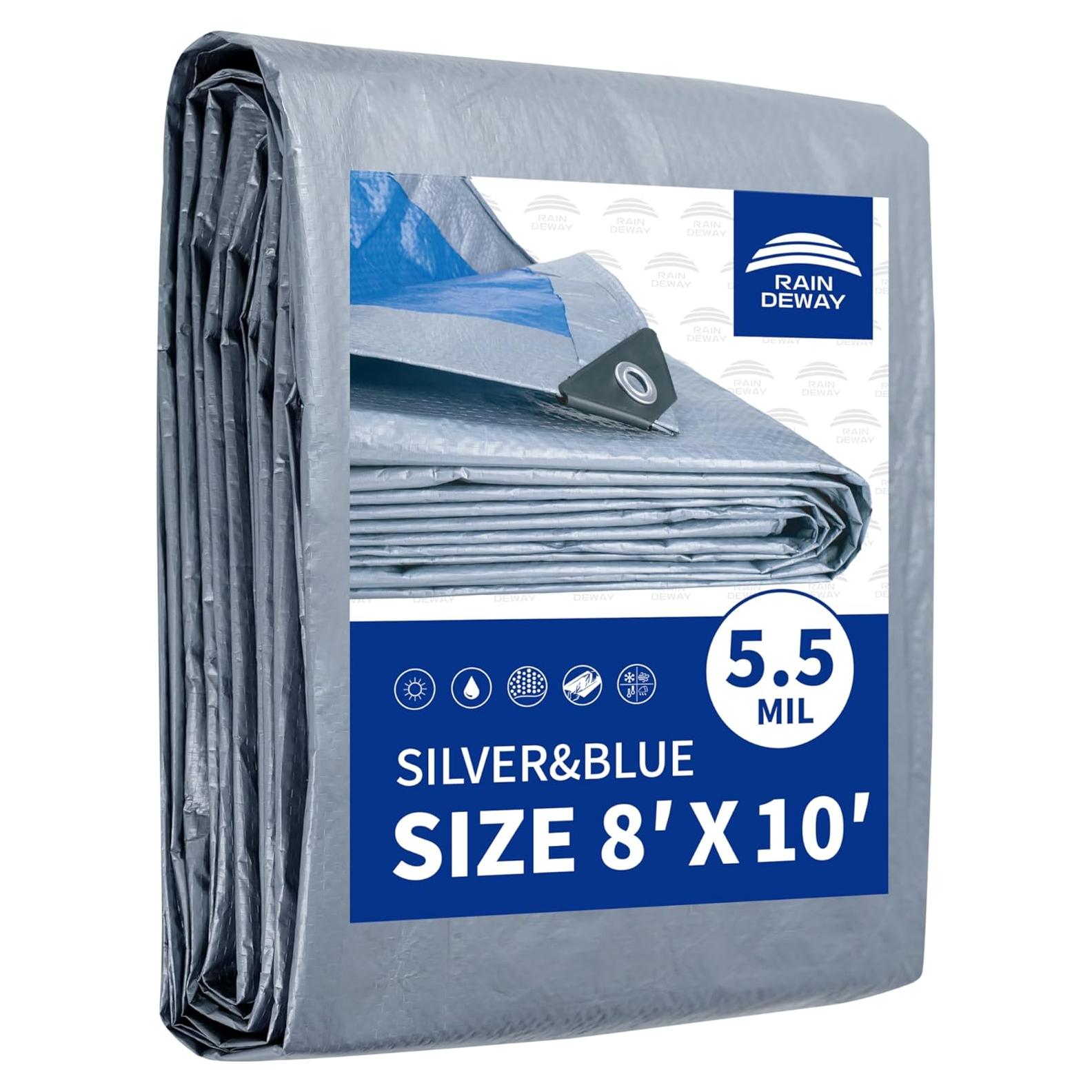 Lona Impermeable RAINDEWAY 2.44x3.05m 5.5 Mil Polietileno