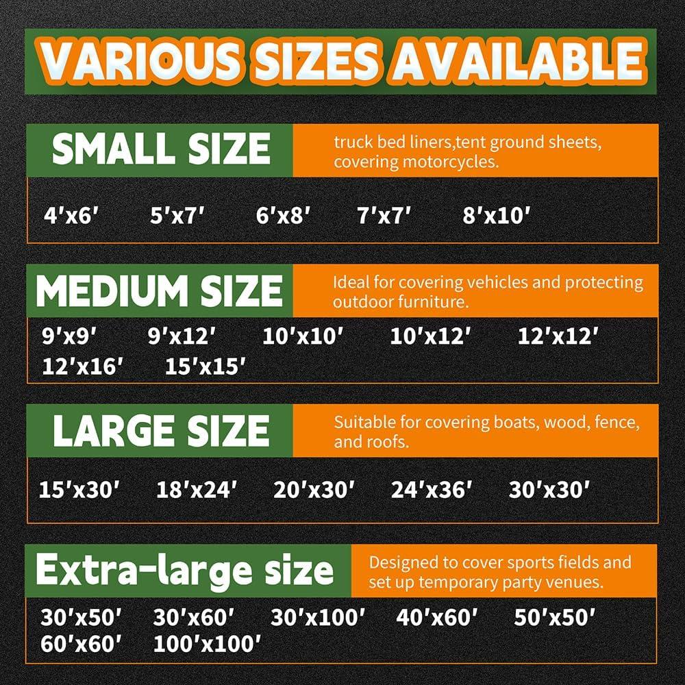 Lona Impermeable RAINDEWAY 2.44x3.05m 5.5 Mil Polietileno