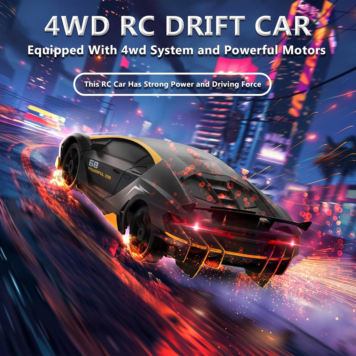 Coche RC Drift 1:16 LFOLUSU 4WD 30km/h 2 Baterías Recargables