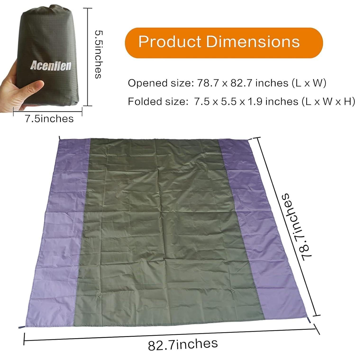 Huella de tienda ACENILEN impermeable 199x210 cm para camping