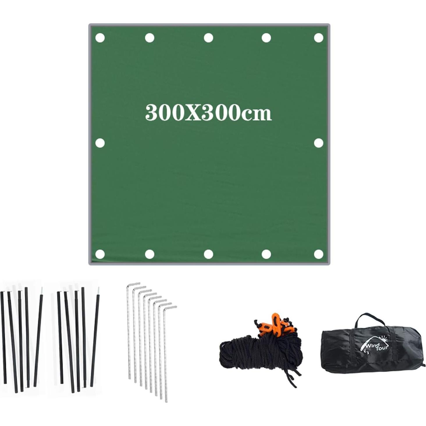 Toldo Portátil Wind Tour 299.72x299.72 cm Resistente al Agua UV