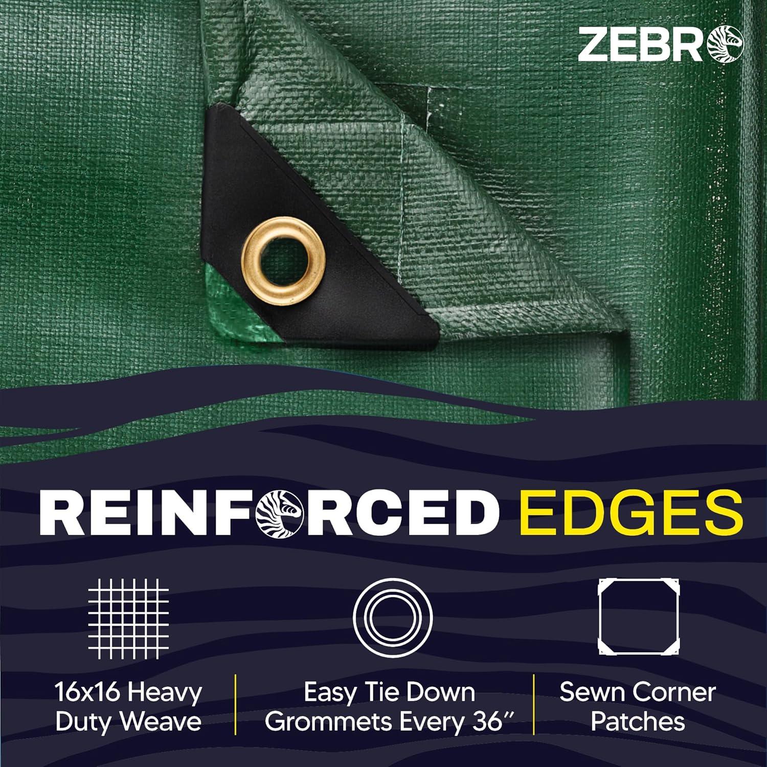 Toldo Verde Impermeable Zebro 2.58 kg 120x96 cm 16 Mils