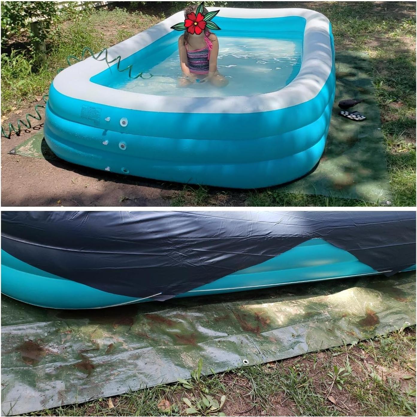 Lona 2.44 x 3.05 m Gruesa PE Hanjet Impermeable Verde Militar