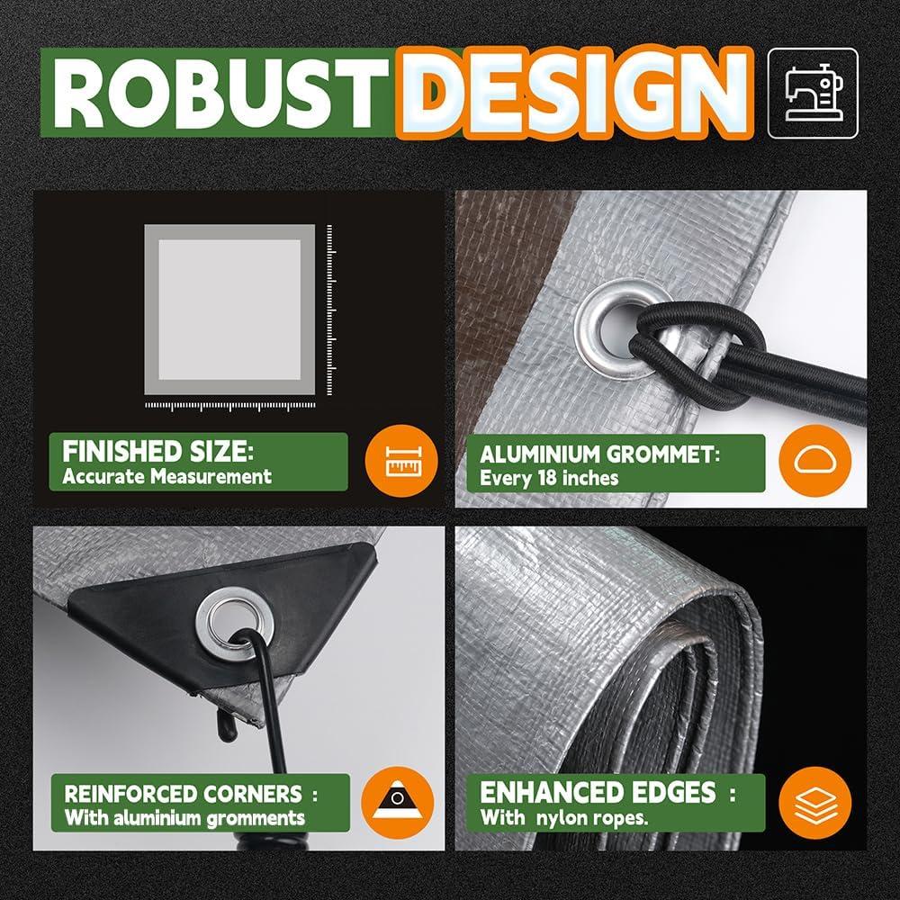 Lona Impermeable RAINDEWAY 1.83x2.44m 10 Mil UV Resistente