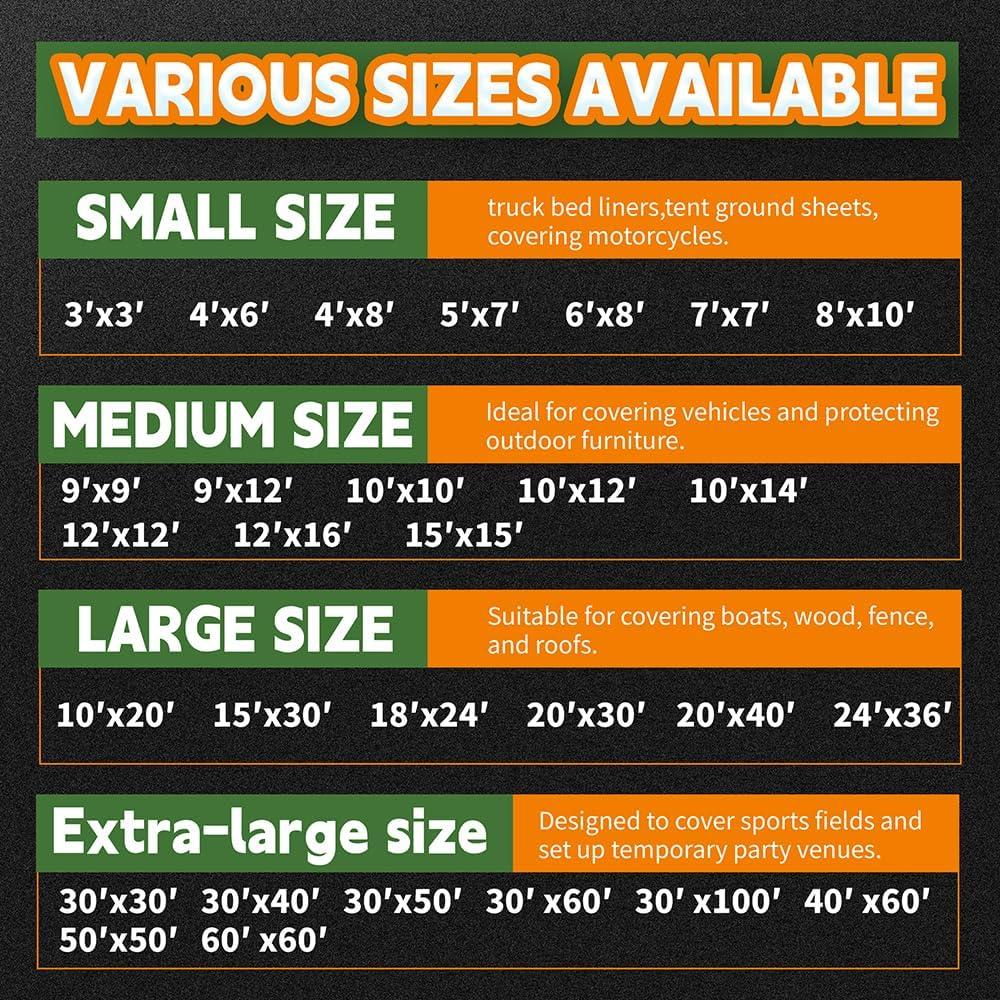 Lona Impermeable RAINDEWAY 1.83x2.44m 10 Mil UV Resistente