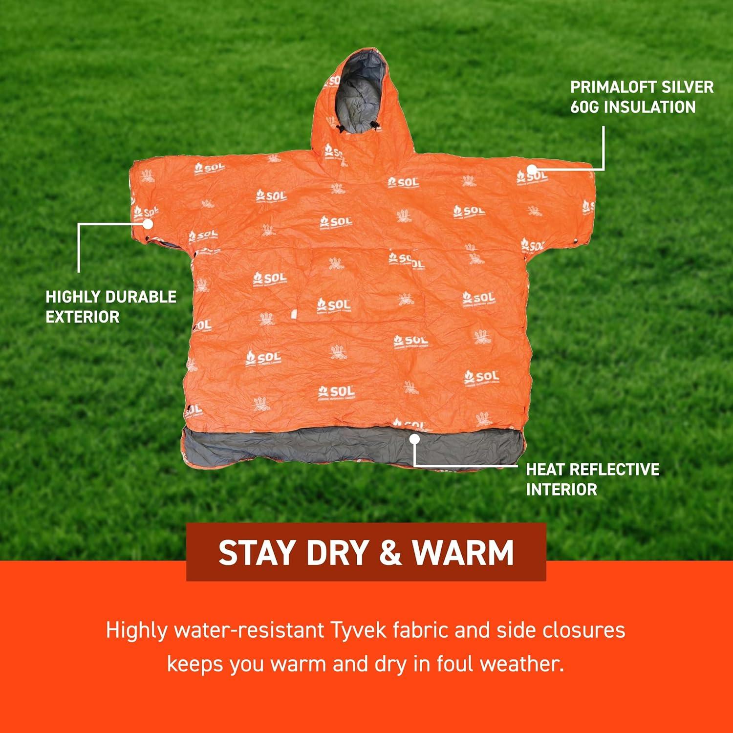 Poncho Aislante SOL Escape - Compacto Impermeable 0.45kg